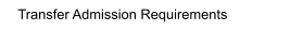 Transfer Admission Requirements