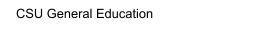 CSU General Education