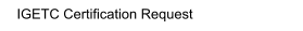 IGETC Certification Request